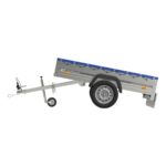 Remorque Garden Trailer 200 Kipp avec roue jockey et bâche plate bleue