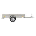 Remorque voiture simple essieu Unitrailer Garden Trailer 230 x 125 cm avec timon fixe 500/750 kg